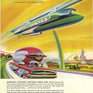 Vanadium Corporation of America 1950s USA mcitnt visions of the future cars monorail