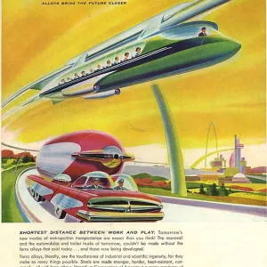 Vanadium Corporation of America 1950s USA mcitnt visions of the future cars monorail