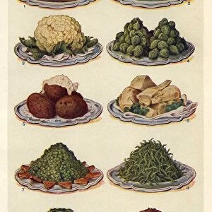 Vegetables 1900s UK Isabella Beeton Mrs Beetons Book of Household Management cooking