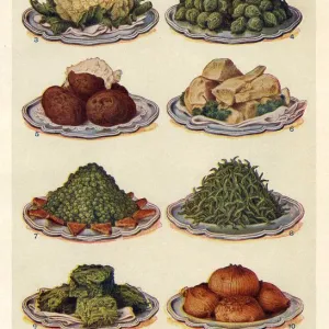 Vegetables 1900s UK Isabella Beeton Mrs Beetons Book of Household Management cooking