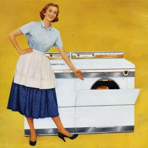 Washing Machines 1950s USA Housewives homemakers women woman cheesy