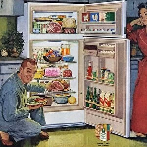 Western Auto 1950s USA fridges freezers housewife housewives woman women kitchens