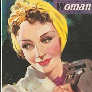 Woman 1940s UK women at war mechanics WW2 magazines