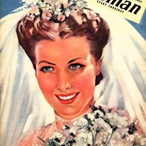Woman 1942 1940s UK wedding weddings marriages bride brides magazines