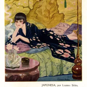 Woman relaxing 1920s Spain cc woman women exoric oriental relaxing interiors