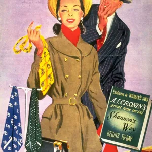 Womans Own 1940s UK shopping ties mens magazines clothing clothes