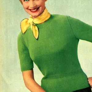 Womens Knitwear 1958 1950s UK womens cheesy humour jumpers