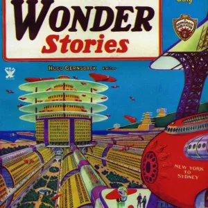 Wonder Stories 1934 1930s USA magazines visions of the future futuristic pulp fiction