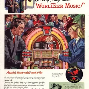 Wurlitzer 1940s USA Juke-Box Print