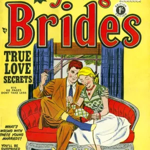 Young Brides 1950s UK first issue weddings marriages brides comics magazines