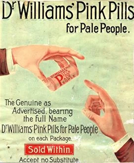 Advertisements Collection: 1890s UK dr williams pin pills medical medicine