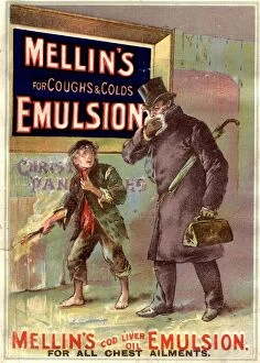 1800's Collection: 1890s UK mellins emulsion coughs colds flu medicine medical