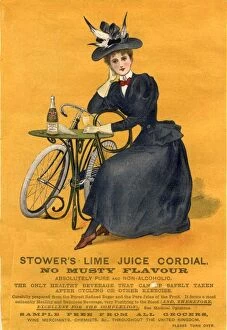1800's Collection: 1890s UK stowers lime juice cordial bicycles bikes cycling cycles