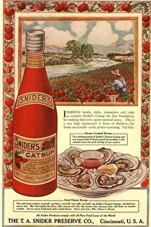 1900s Prints: 1900s USA tomato sauce catsup sniders oysters tomatoes