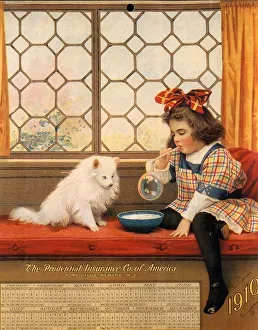 1910s USA dogs prudential insurance calendars finance