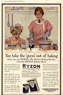 1917 1910s USA cooking ryzon baking powder mothers and daughters housewives housewife 1917 1910s USA cooking ryzon baking powder mothers and daughters housewives housewife