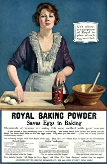 1910s Prints: 1918 1910s USA cooking royal baking flour