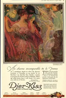 1910s Prints: 1918 1910s USA djer-kiss talcum powder fancy dress ball costume womens