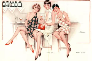 Clothes Clothing Prints: 1920s France glamour erotica womens bars cocktails