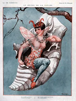 1920s, France, La Vie Parisienne, Magazine Plate