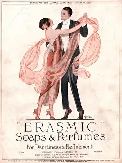 Adverti Prints: 1920s UK erasmic soap perfume evening-dress womens mens womens mens dancing
