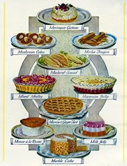 Images Dated 12th July 2013: 1920s UK Food Magazine Plate