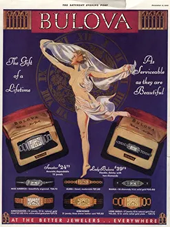 Adverti Prints: 1920s USA bulova watches art deco