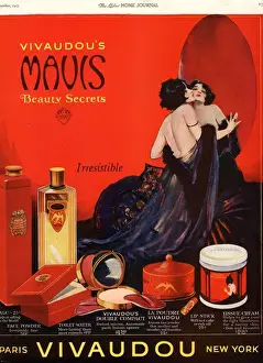 Adverti Prints: 1920s USA make-up makeup skin care perfume talcum powder womens skincare