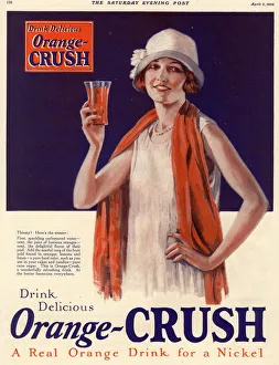 Adverti Prints: 1920s USA orange crush