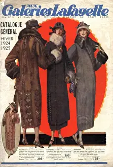 Adverti Prints: 1924 1920s France catalogues galeries lafayette womens fur