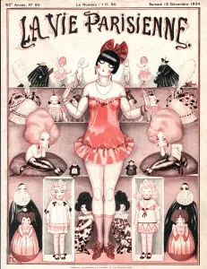 Nineteen Twenties Prints: 1924 1920s France erotica glamour la vie parisienne dolls art deco magazines clothing
