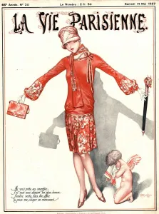 1920s Prints: 1927 1920s France erotica glamour la vie parisienne cupids art deco womens magazines