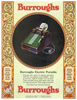 Adverti Prints: 1929 1920s USA equipment burroughs adding machines accountants