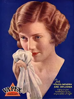 1930s UK vapex colds flu sneezing sneezes blowing your noses medical medicine