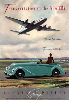 1940s Prints: 1940s UK aviation hawker siddeley cars aeroplanes air