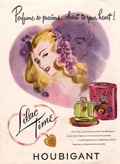 American Prints: 1940s USA houbigant lilac time womens