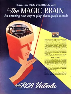 American Prints: 1940s USA rca record players