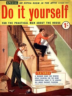 Images Dated 29th November 2003: Do It Yourself 1950s UK diy stairs decorating magazines do it yourself interiors
