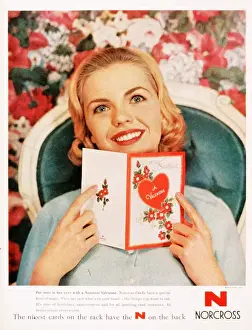 1950s Prints: 1950s USA cards valentines day love norcross valentines