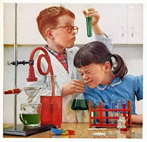 1950s USA chewing gum test tubes chemistry sets schools beech-nut beech nut laboratories