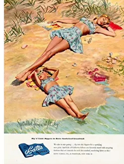Vacations Prints: 1950s USA holidays cole swimwear swim suits swimming costumes beaches seaside seaside sun mothers