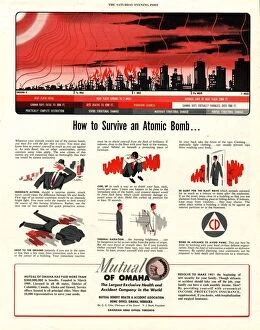 Advertise Collection: 1951 1950s USA humour nuclear atomic bombs h-bombs the cold war