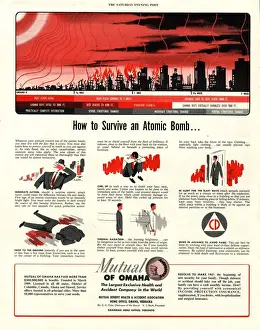 Humor Prints: 1951 1950s USA humour nuclear atomic bombs h-bombs the cold war
