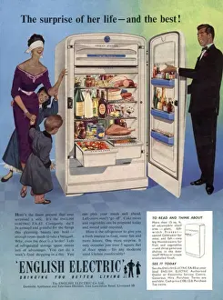 1955 1950s UK english electric fridges housewife housewives appliances refridgerators