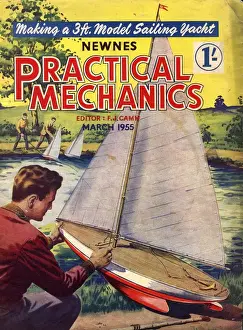 1955 1950s UK practical mechanics model boats ponds sailing hobbies magazines