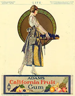 Adams California Fruit Gum 1920s USA chewing gum sweets Coles Phillips Adams California Fruit Gum 1920s USA chewing gum sweets Coles Phillips