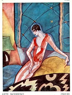 Nineteen Twenties Collection: Art Deco Woman 1920s France La Esfera cc art deco illustrations Portraits