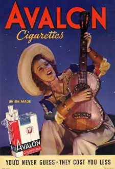 Avalon 1940s USA cigarettes smoking guitars instruments