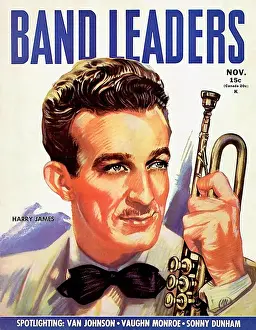 Celebrity Prints: Band Leaders 1945 1940s USA Harry James magazines maws