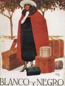 Nineteen Twenties Prints: Blanco y Negro 1920s Spain cc luggage suitcases magazines